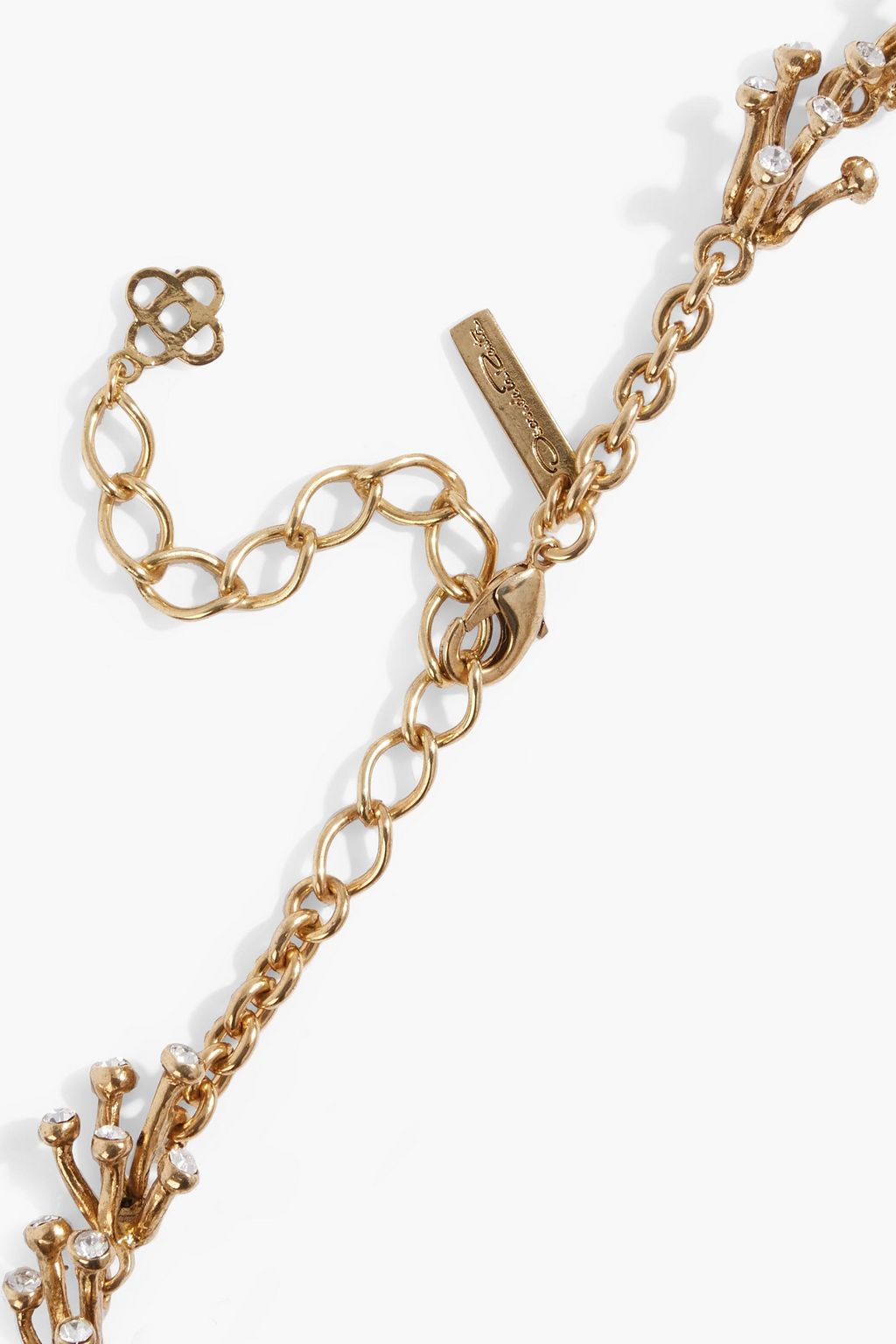 OSCAR DE LA RENTA Gold-tone crystal choker