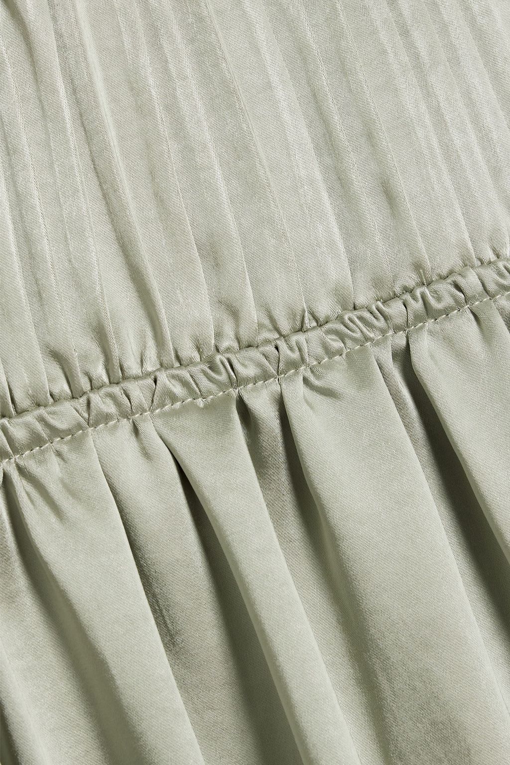 SIMKHAI Clementine plissésatin halterneck maxi dress THE