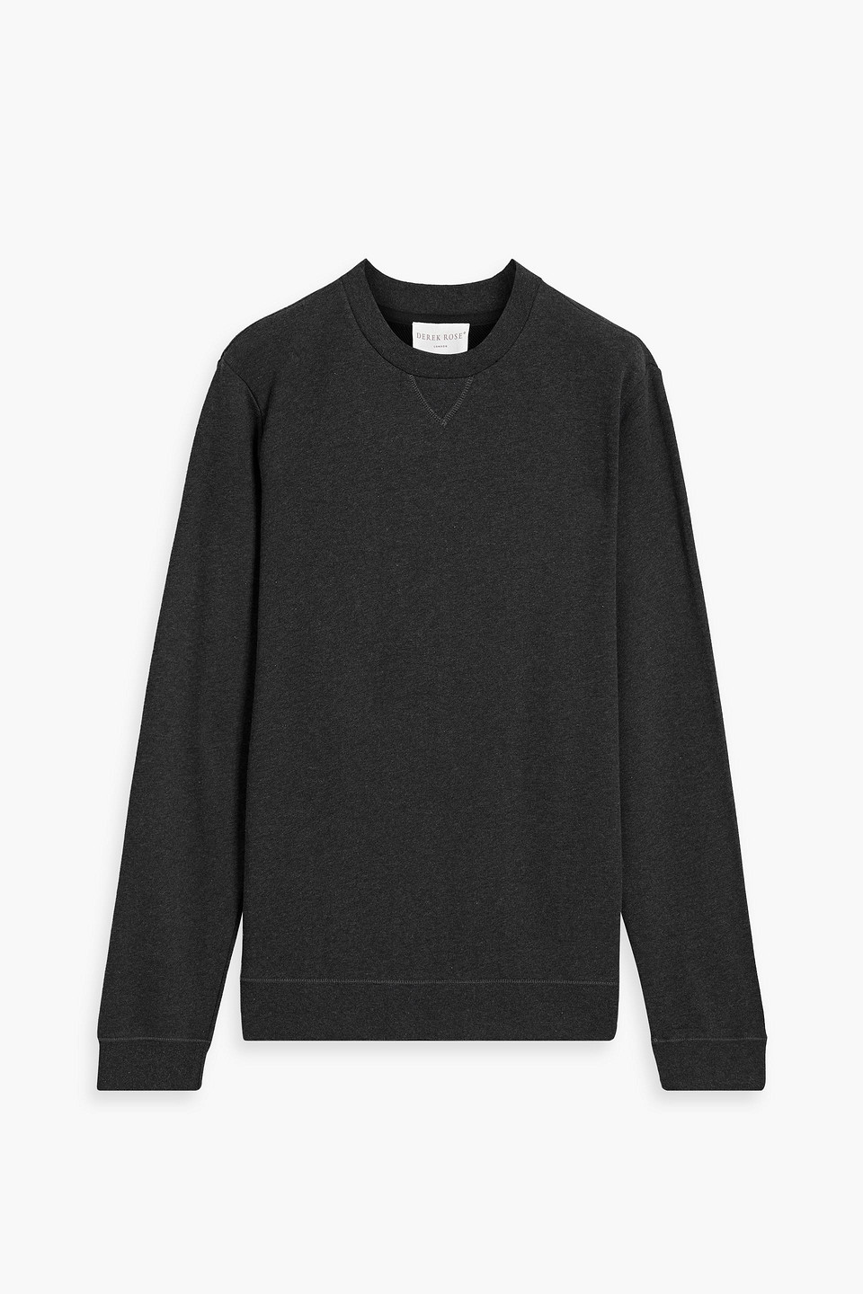 Derek Rose Quinn French Cotton And Modal-blend Terry Sweatshirt In Charcoal
