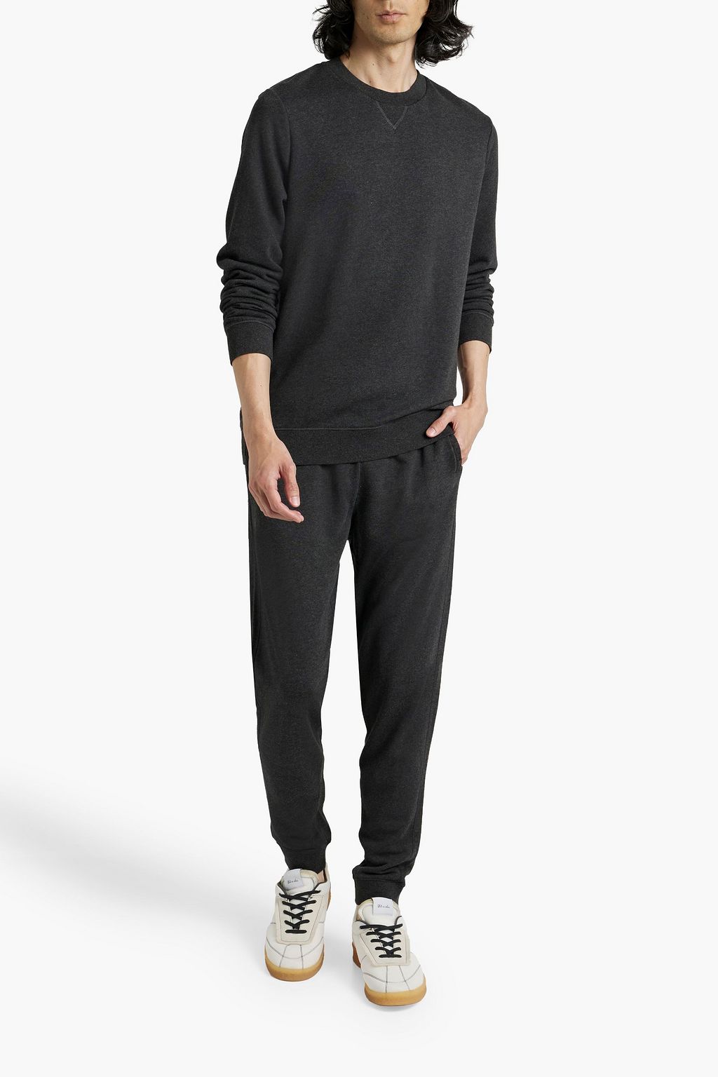 DEREK ROSE Quinn French cotton and modal-blend terry sweatpants