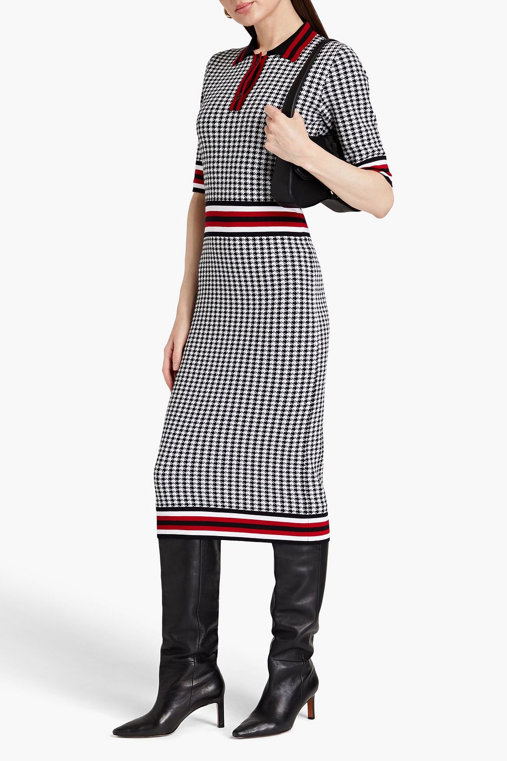 BOUTIQUE MOSCHINO Printed cotton-blend midi dress