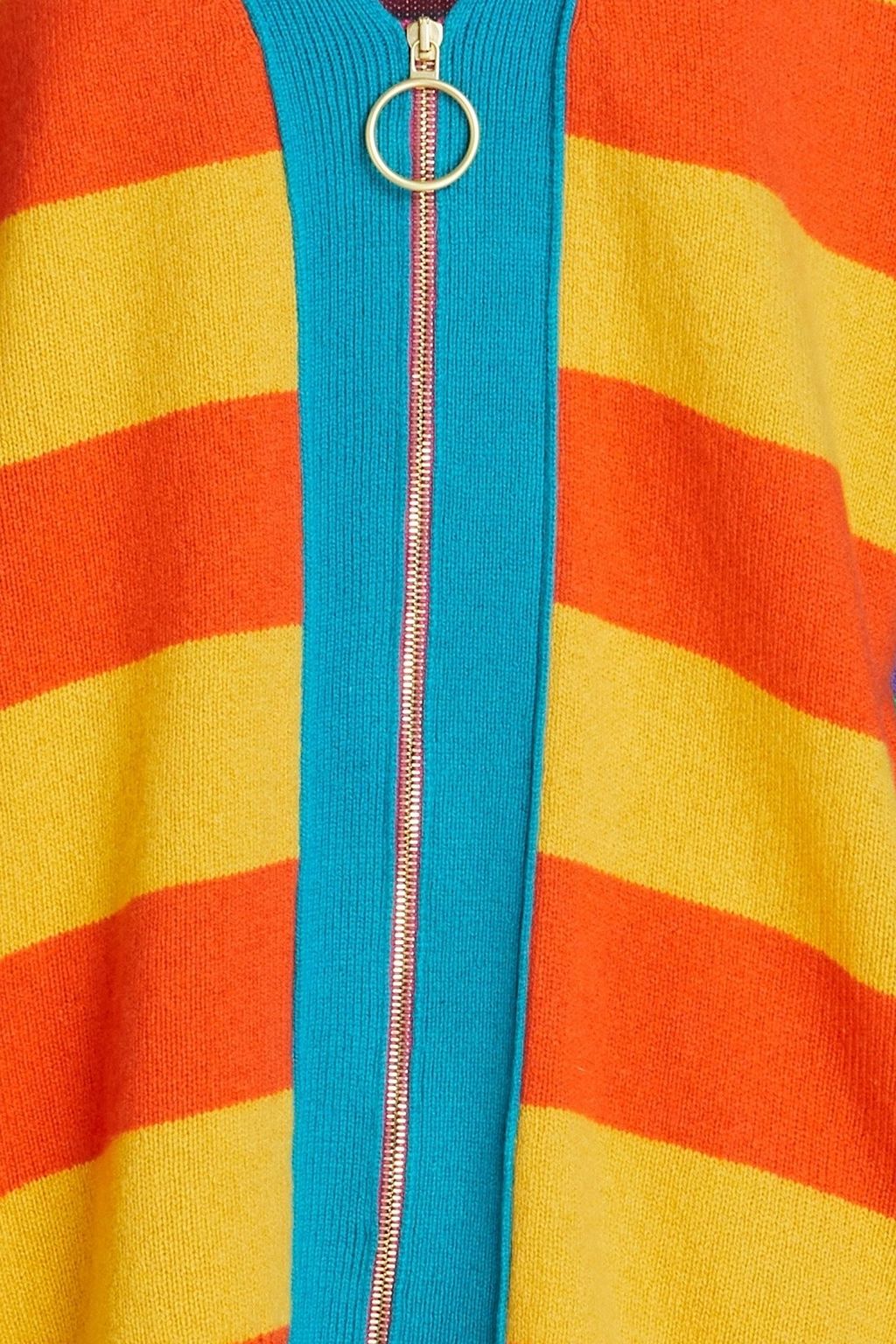 MOSCHINO Striped cashmere and wool-blend cardigan