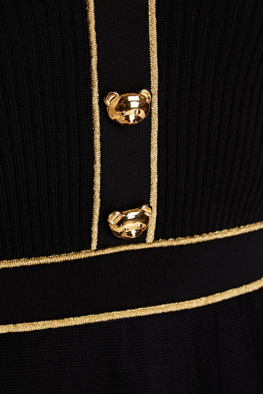MOSCHINO Ausgestelltes Minikleid aus gerippter Wolle