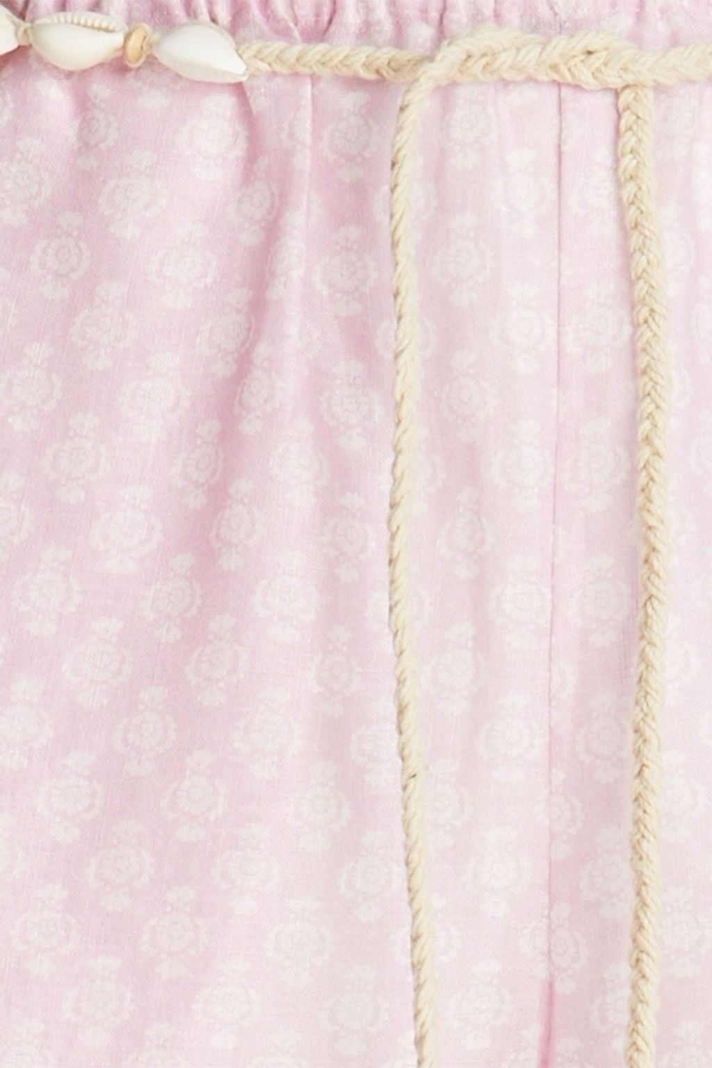 ZIMMERMANN Cropped printed linen-gauze tapered pants