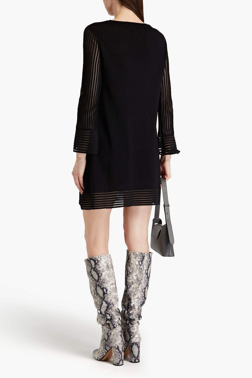 ALBERTA FERRETTI Ribbed stretch-knit dress
