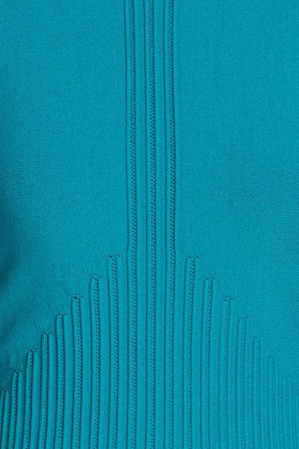 Alberta Ferretti Ribbed Stretch-knit Sweater In Teal