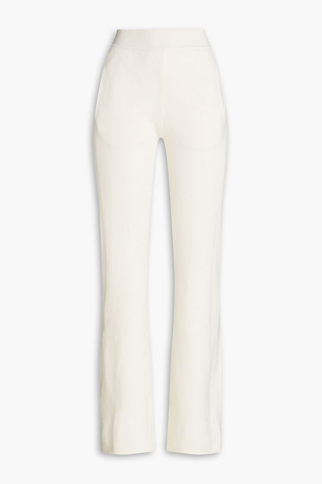 Wool and cashmere track pants