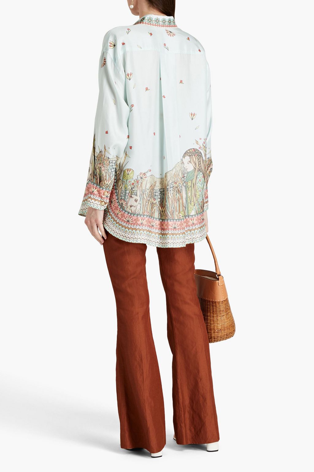 ZIMMERMANN Printed silk-twill shirt