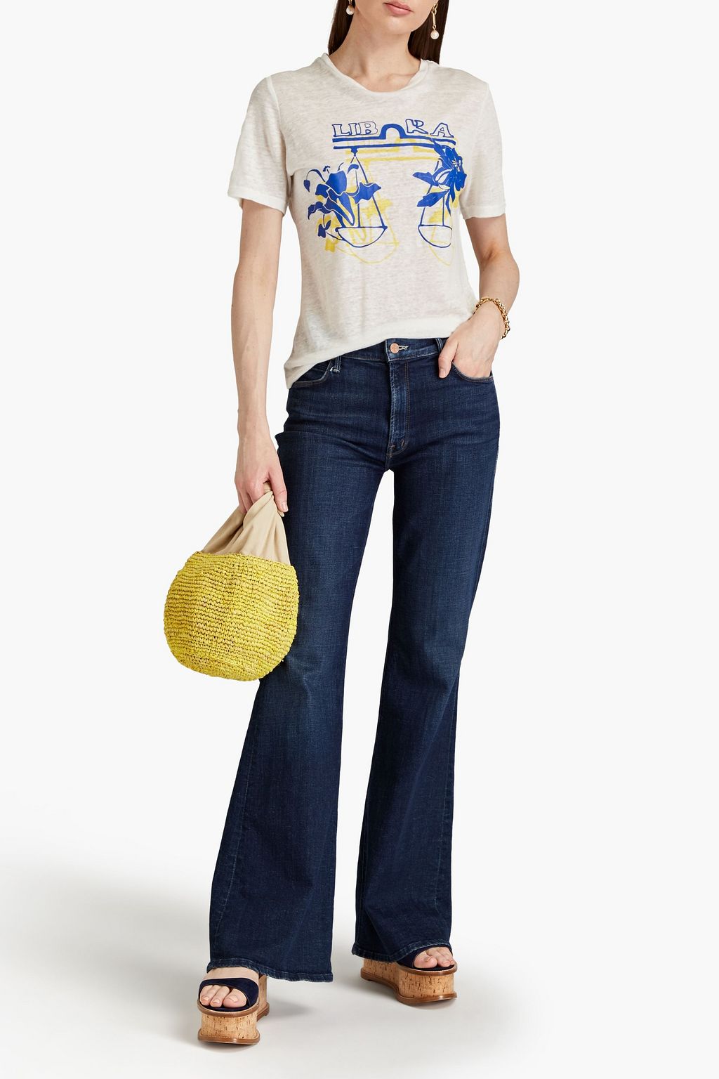 ZIMMERMANN T-Shirt aus Leinen-Jersey mit Print