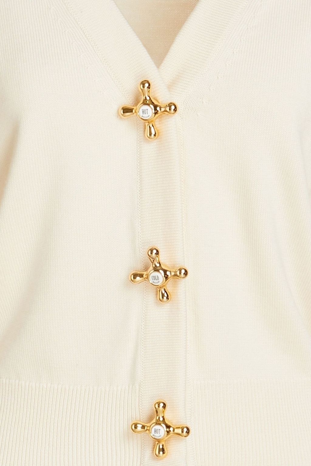 MOSCHINO Button-embellished wool cardigan