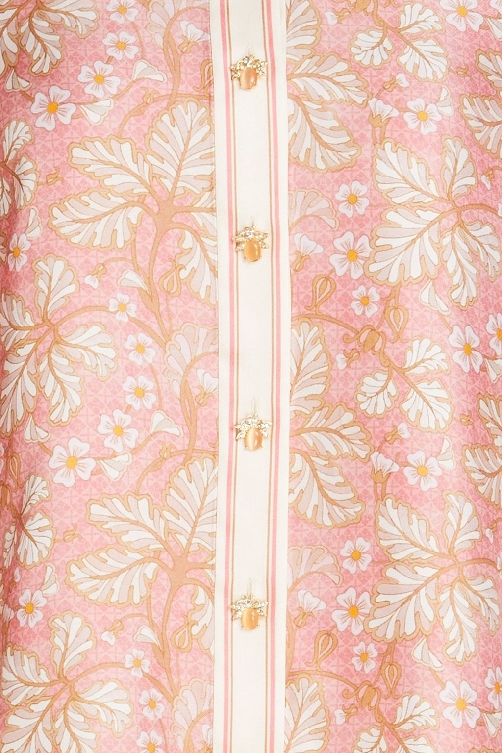 ZIMMERMANN Embellished floral-print silk-twill shirt