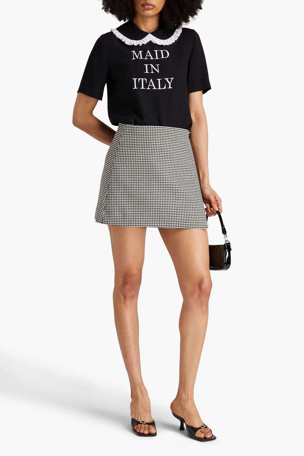 MOSCHINO Embroidered cady top