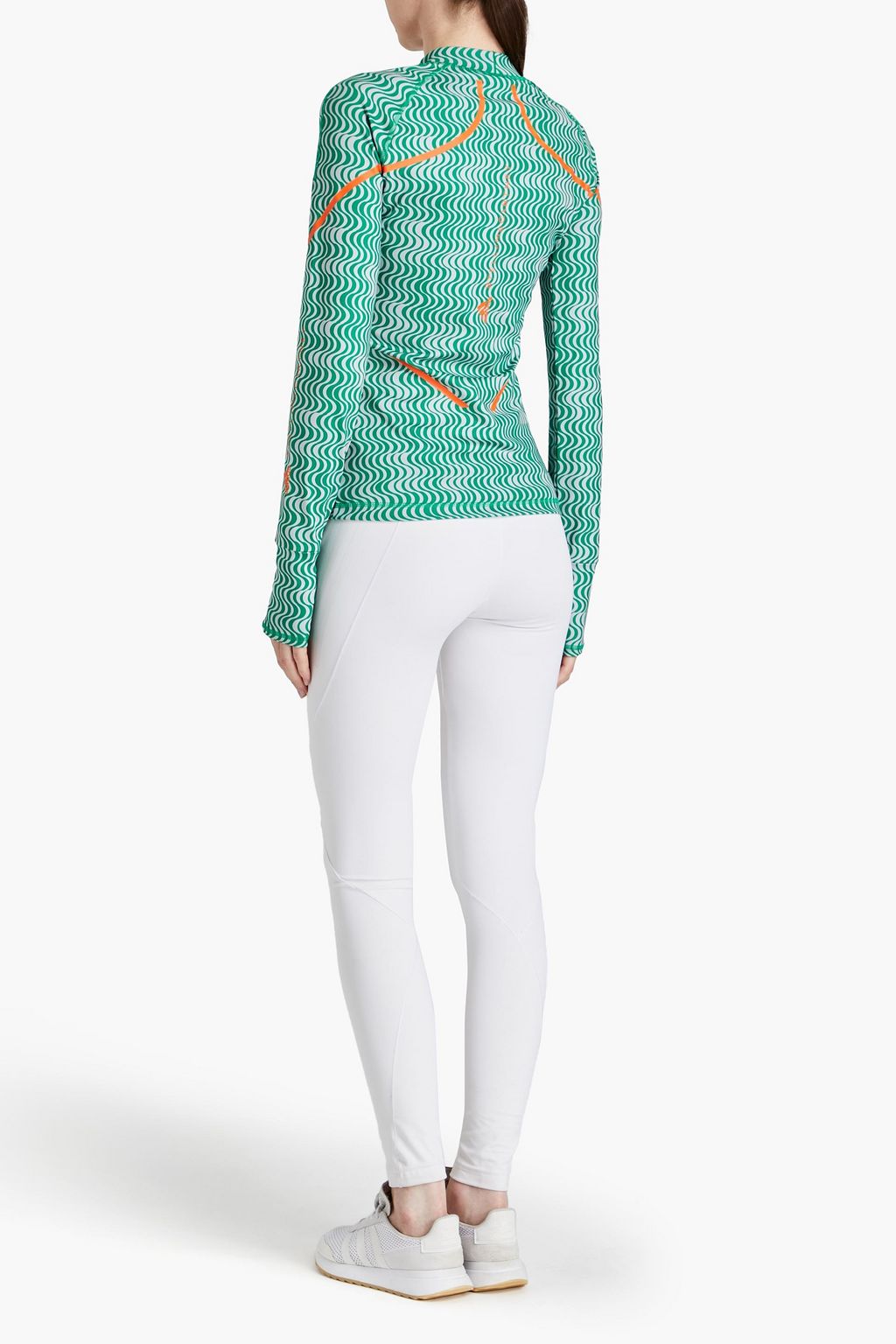 ADIDAS BY STELLA MCCARTNEY توب من الجيرسيه القطني المرن مزين بطبعات