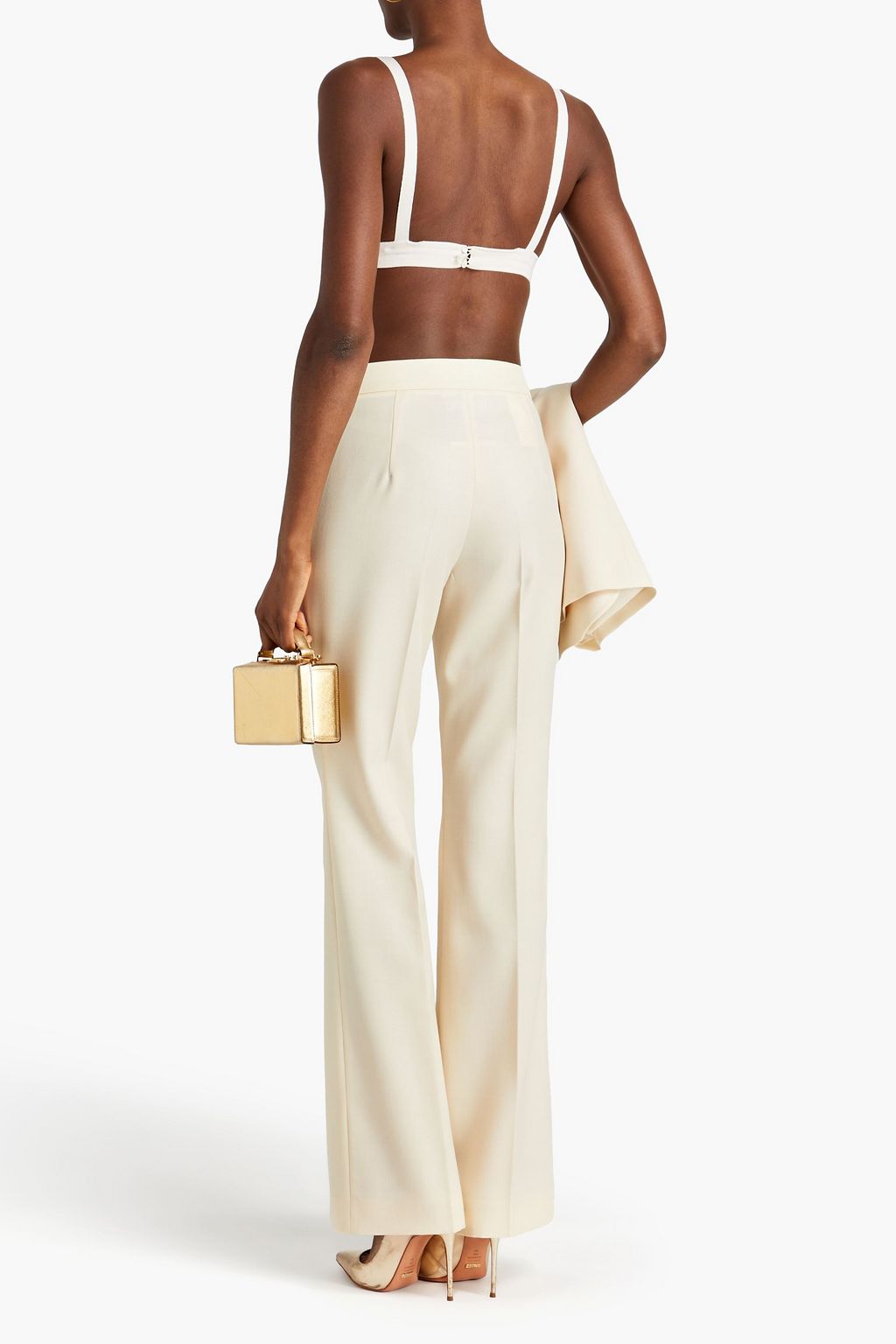MOSCHINO Wool-twill flared pants
