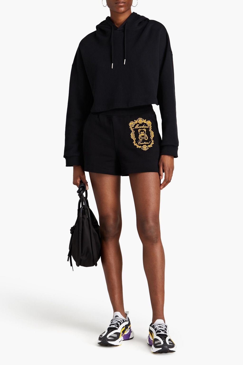 MOSCHINO شورت من قماش تيري القطني الفرنسي بتصميم مطرّز