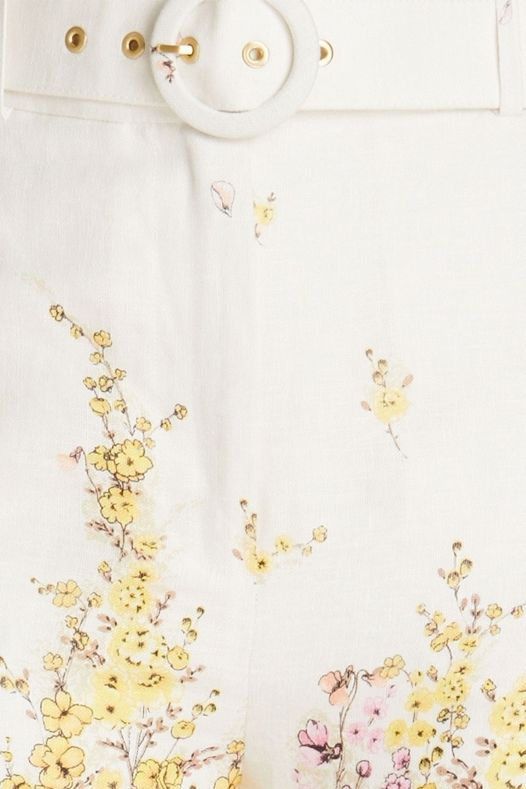 ZIMMERMANN Cropped floral-print linen flared pants