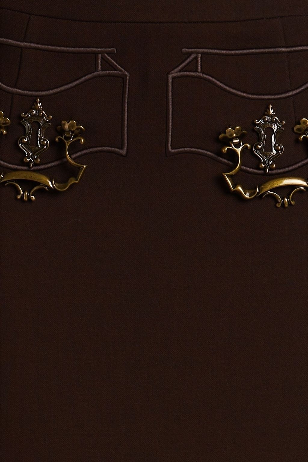 MOSCHINO 장식 디테일 크레이프 펜슬 스커트