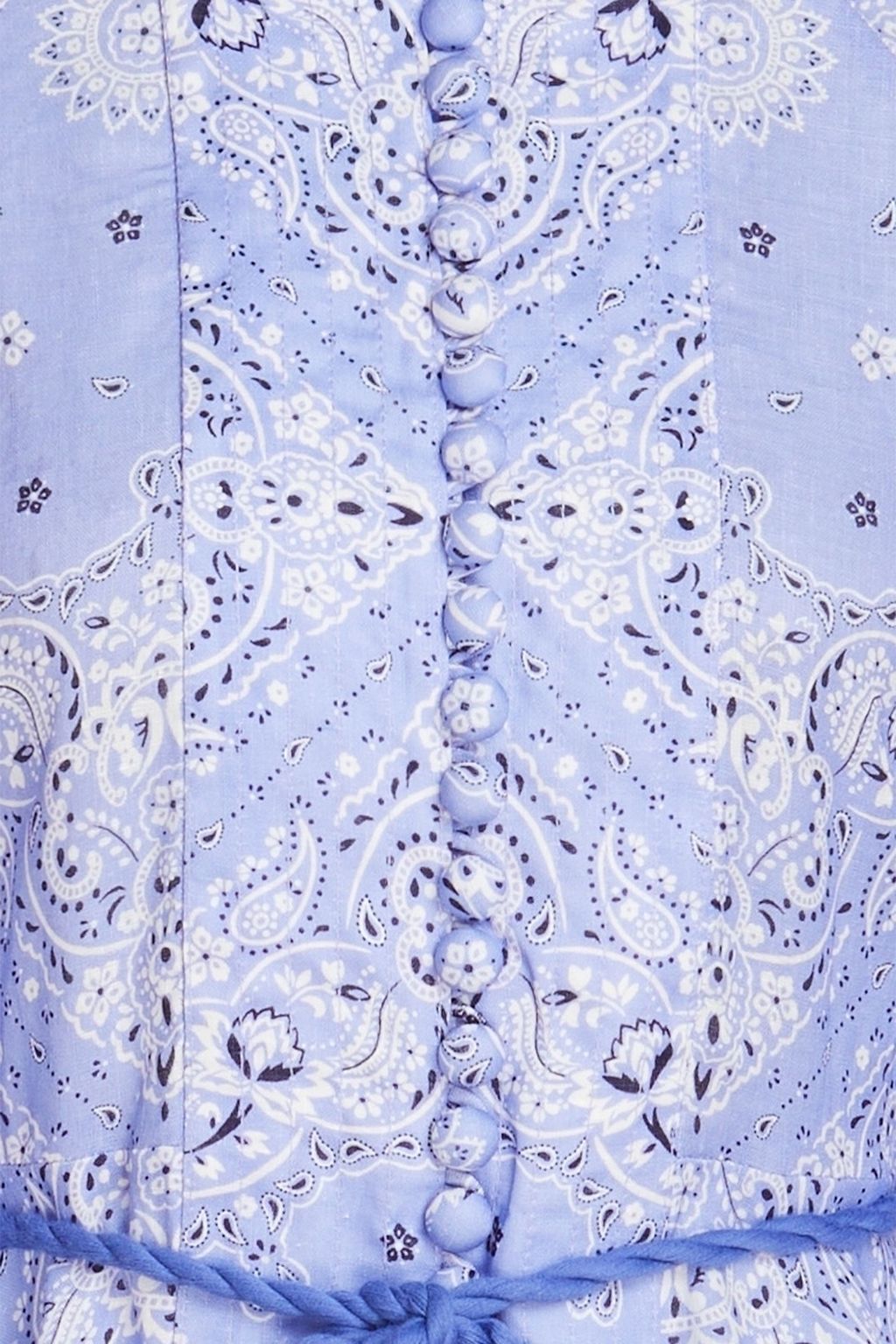 ZIMMERMANN Pleated paisley-print linen mini dress