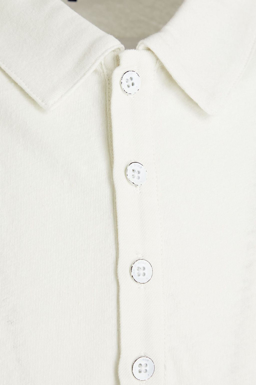 RAG & BONE Mercer linen and cotton-blend jersey polo shirt