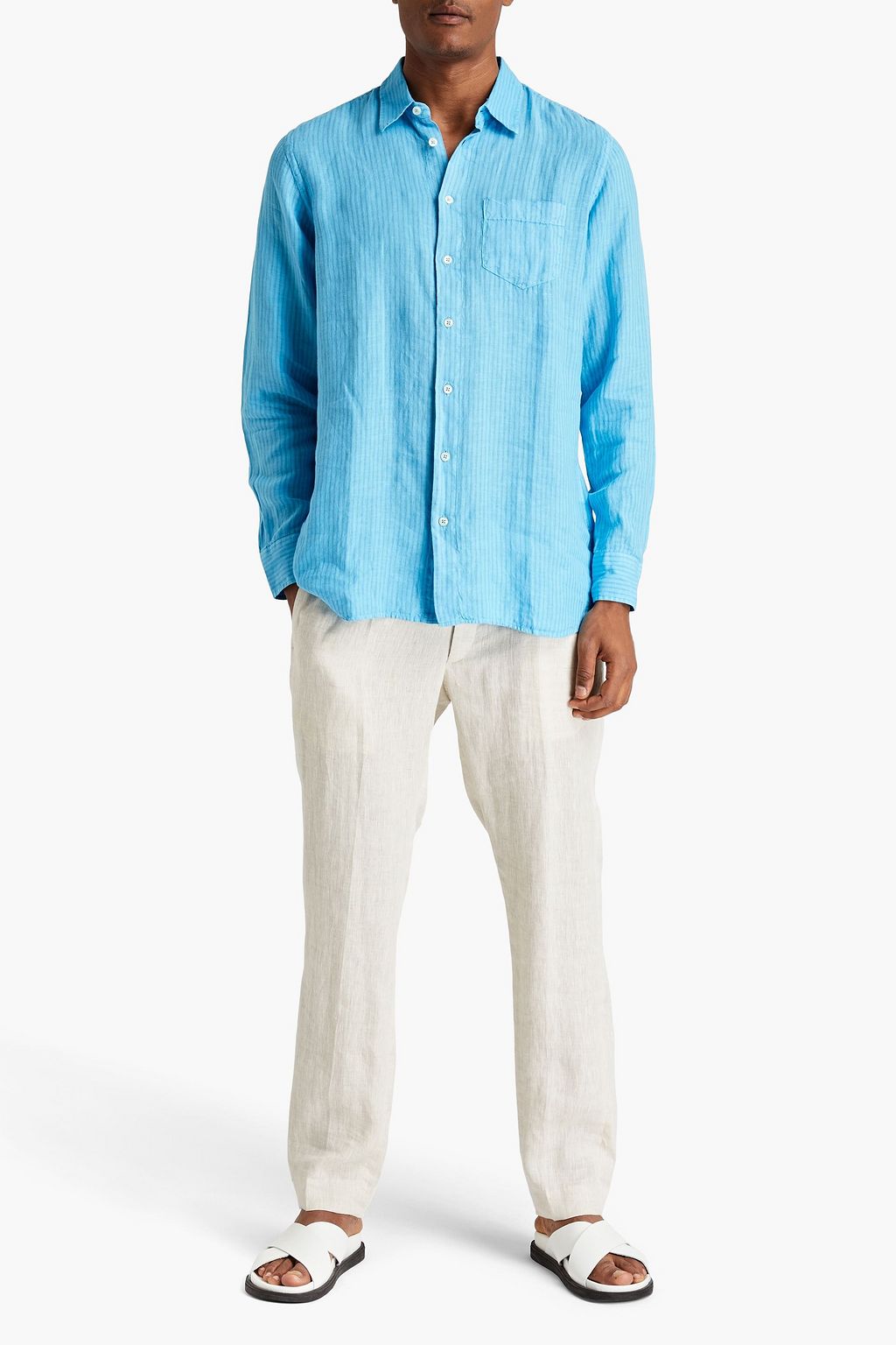 120% LINO Striped linen shirt