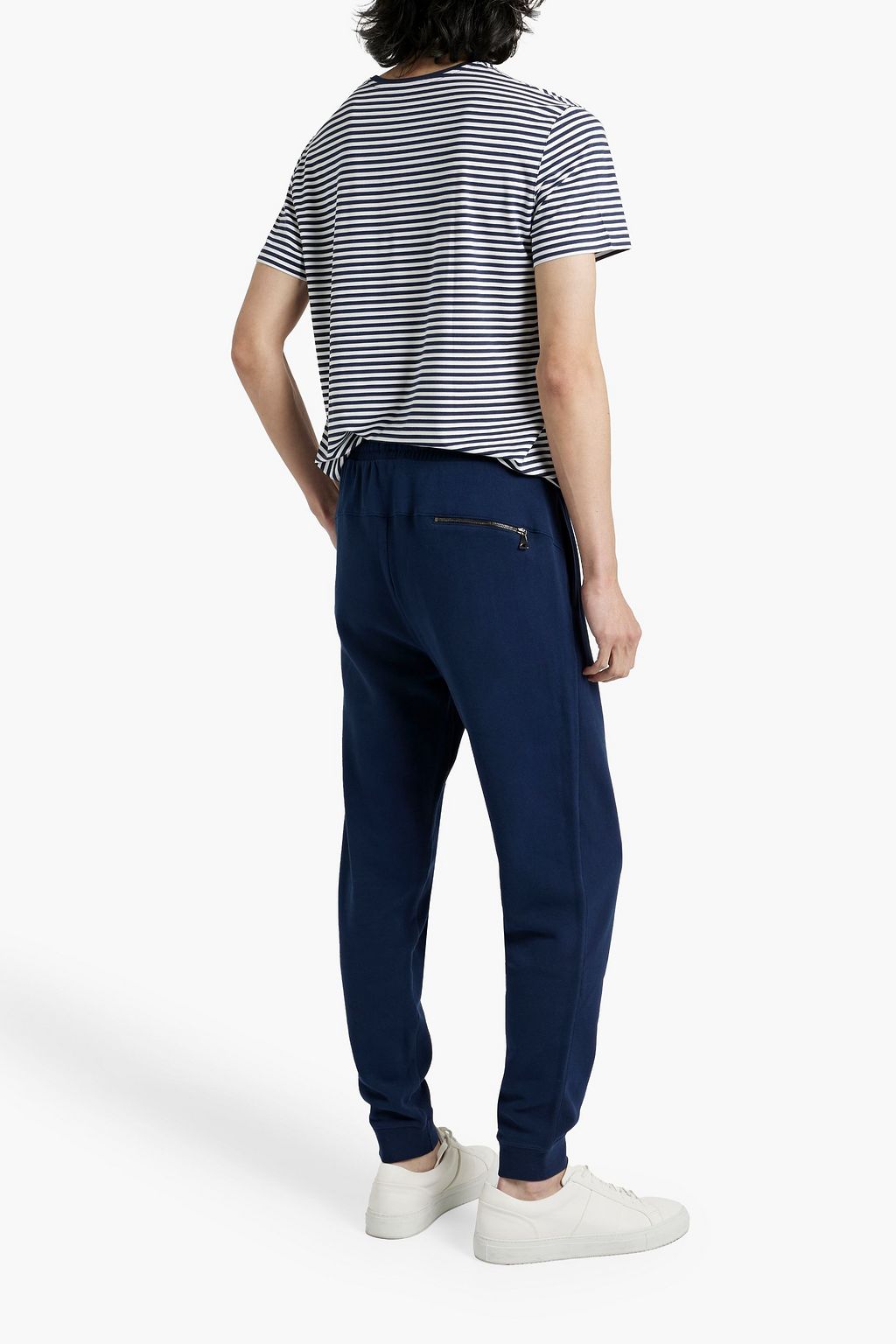 DEREK ROSE Alfie striped stretch-modal jersey T-shirt