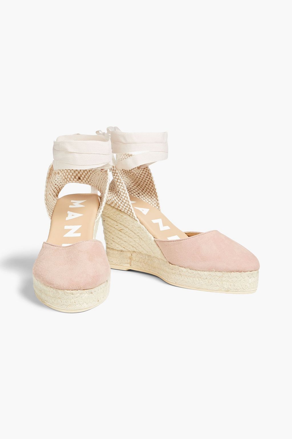 MANEBÍ Suede wedge espadrilles