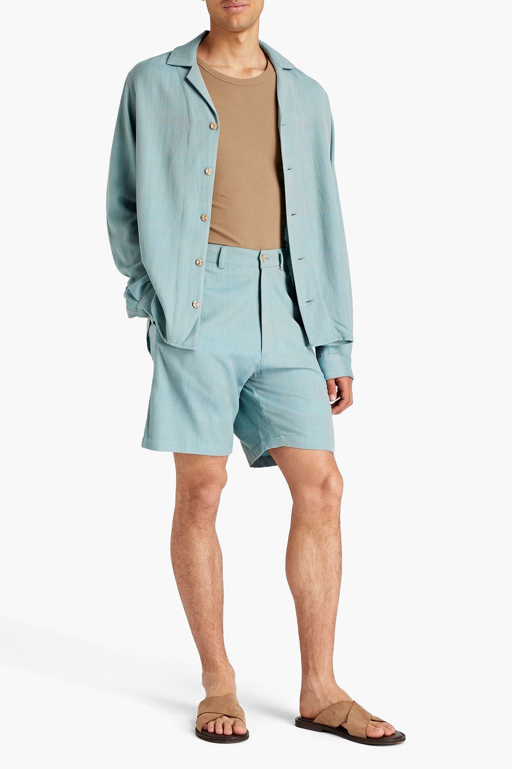 SMR DAYS Paloma bamboo and wool-blend jacquard shirt