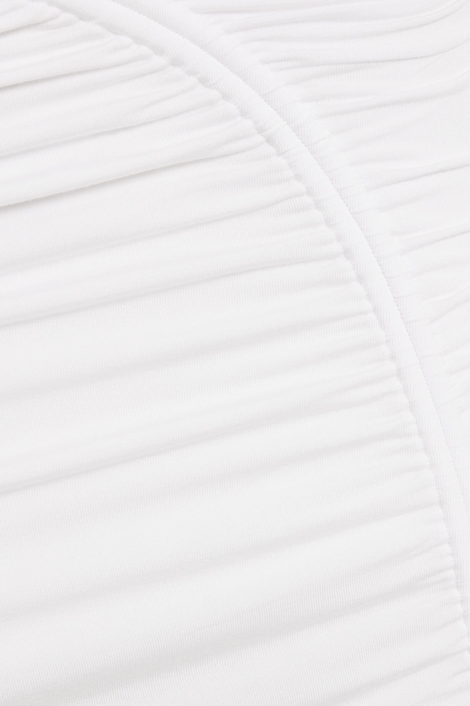 Shop Simkhai Jessica One-shoulder Ruched Jersey Midi Dress In White