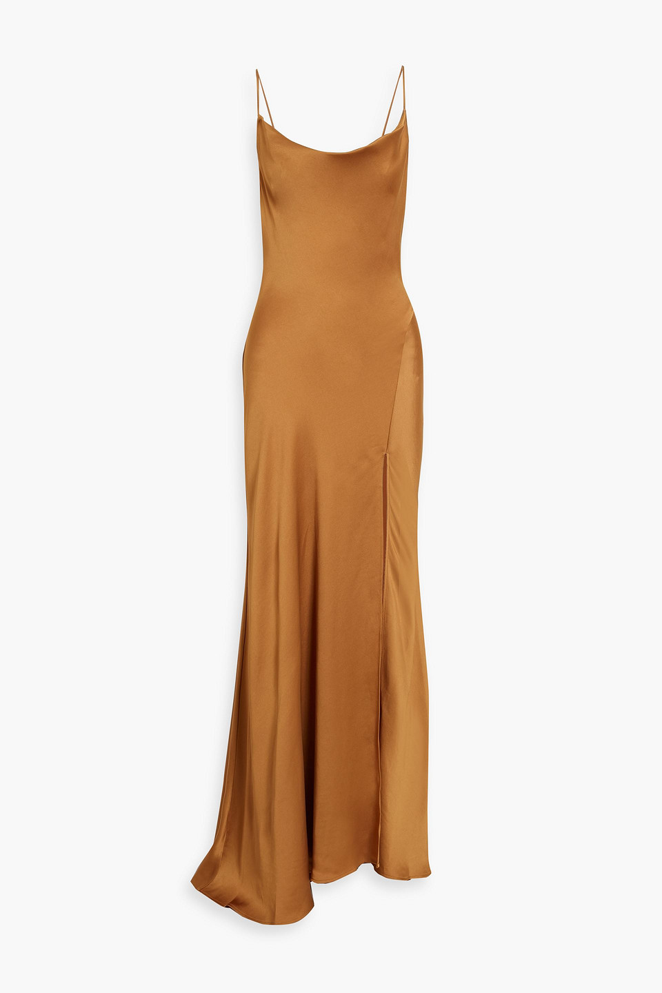 Simkhai Finley Draped Satin-crepe Maxi Dress In Saffron | ModeSens