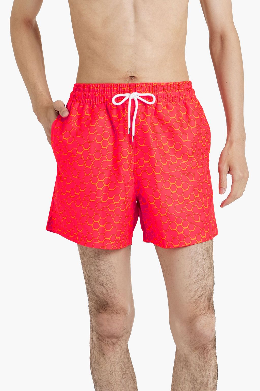 DEREK ROSE Aruba mid-length printed swim shorts