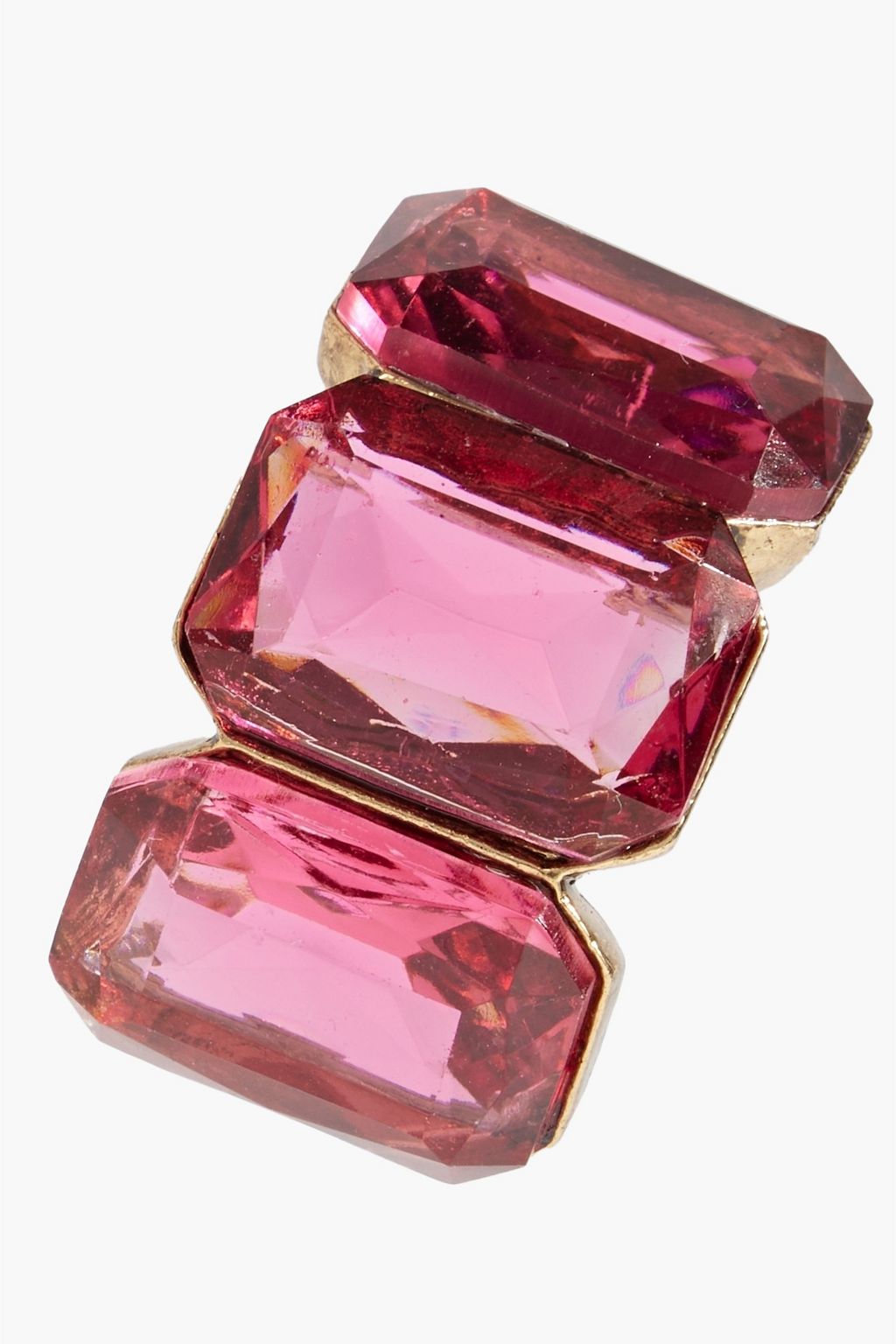 OSCAR DE LA RENTA Gold-tone crystal earrings