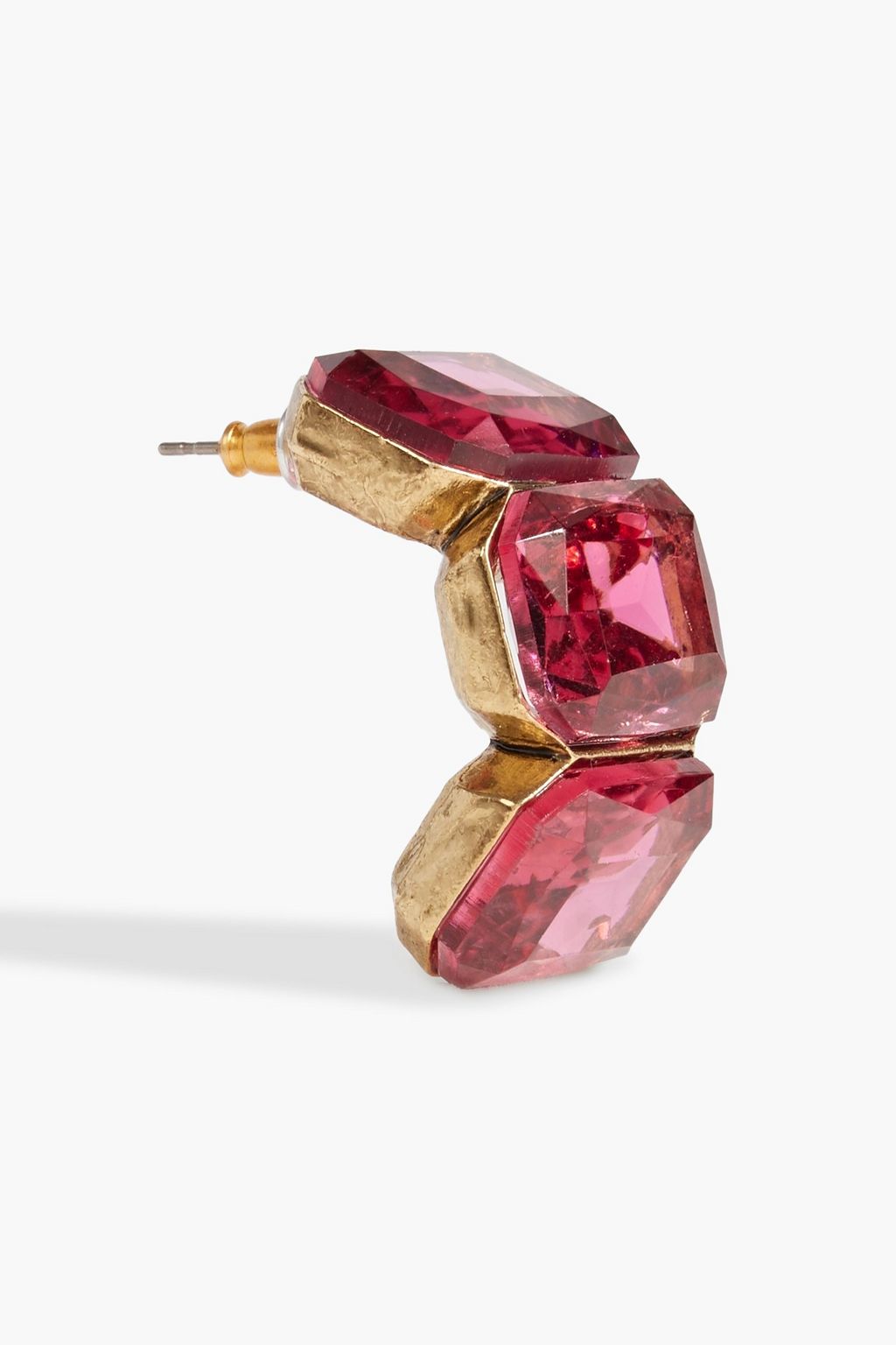 OSCAR DE LA RENTA Gold-tone crystal earrings