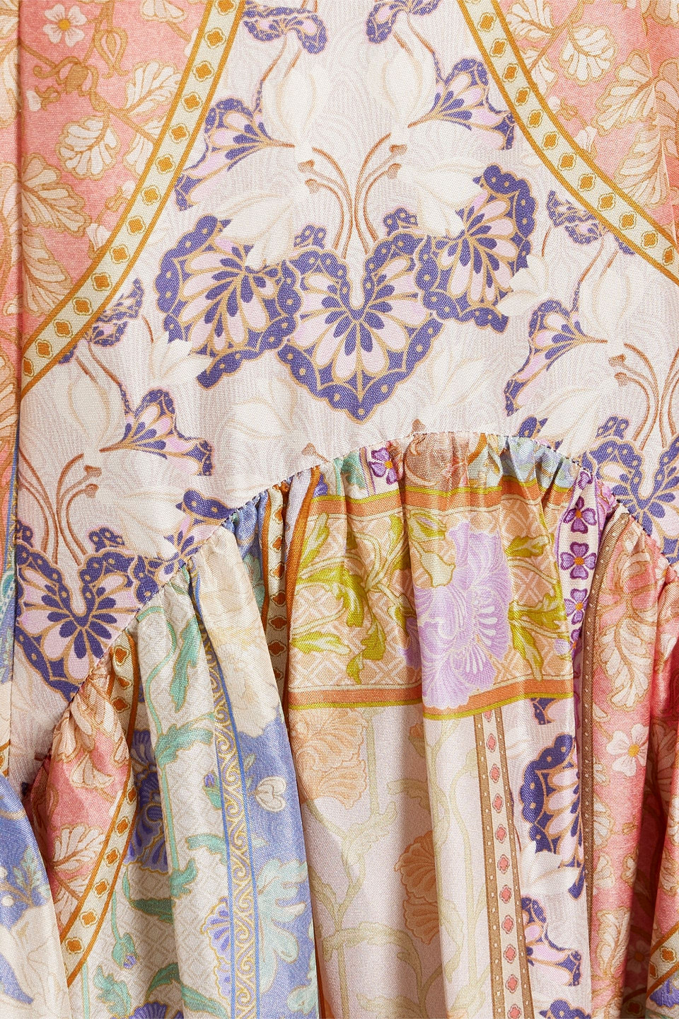 Zimmermann Gestufter Rock Mit Print In Lavender