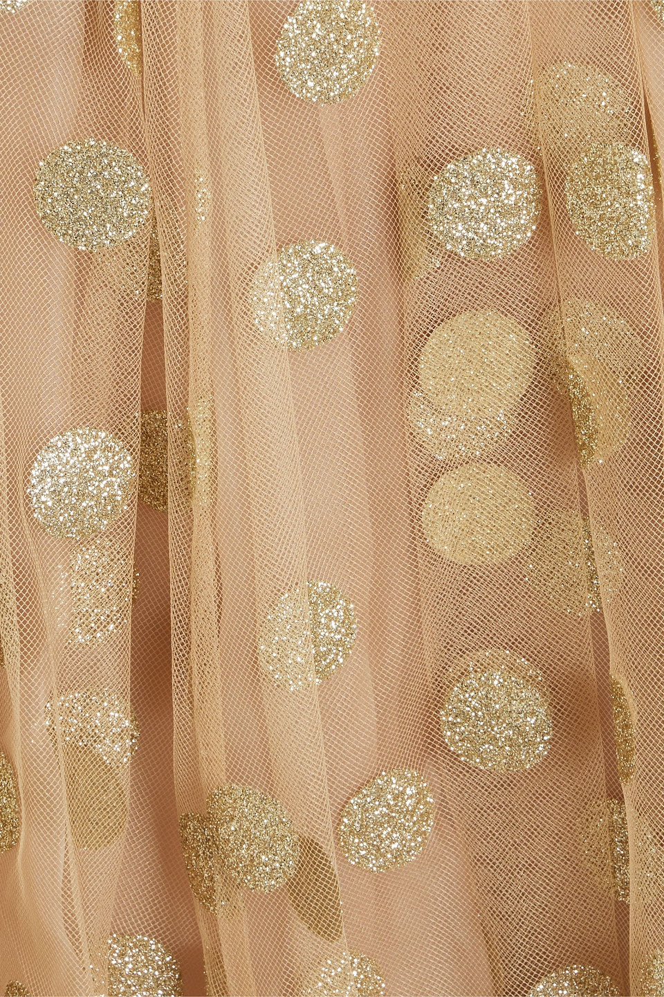 Zimmermann Glittered Polka-dot Tulle Skirt In Neutral