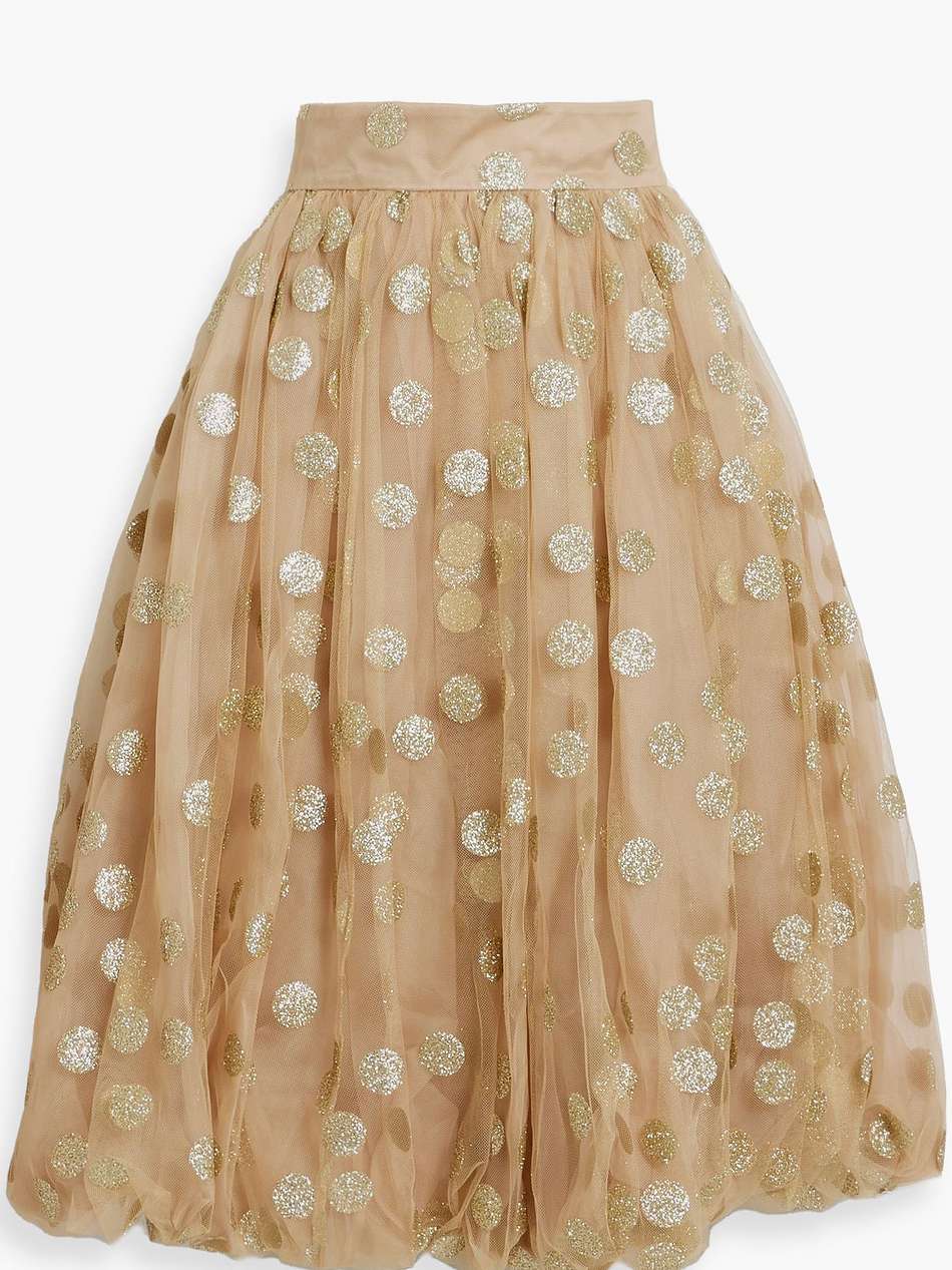 glittered polka-dot tulle skirt