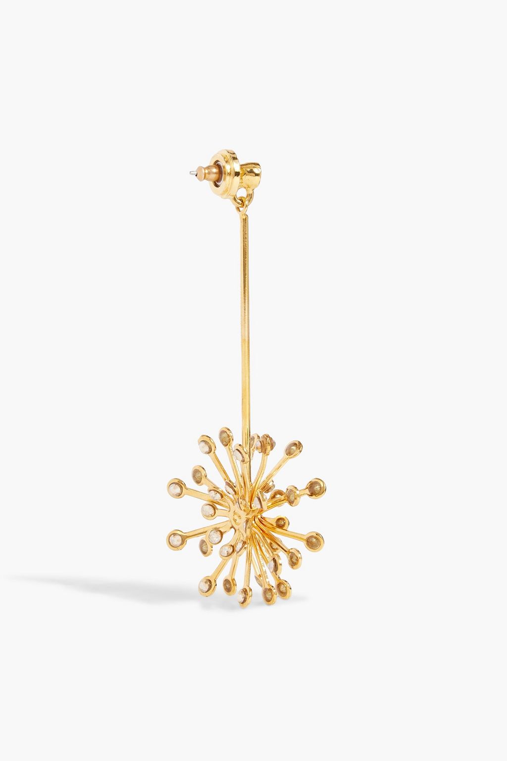 OSCAR DE LA RENTA Gold-tone crystal earrings