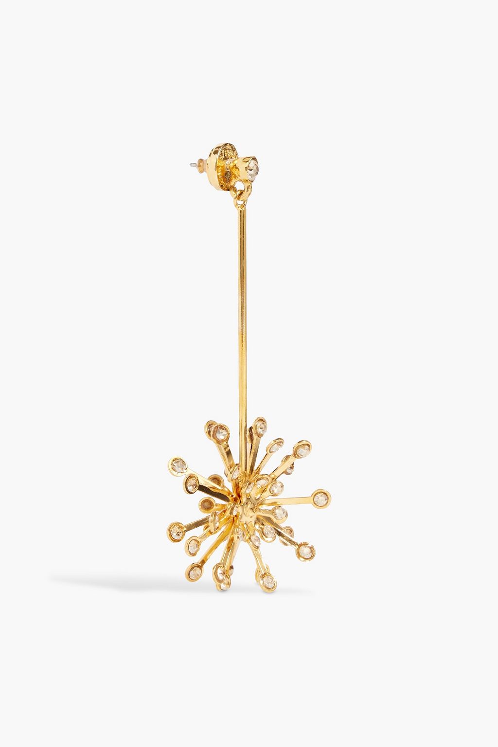 OSCAR DE LA RENTA Gold-tone crystal earrings