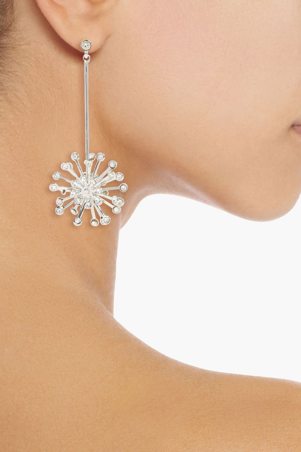 OSCAR DE LA RENTA Gold-tone crystal earrings