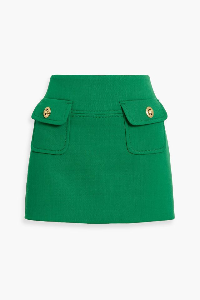 Twill mini skirt