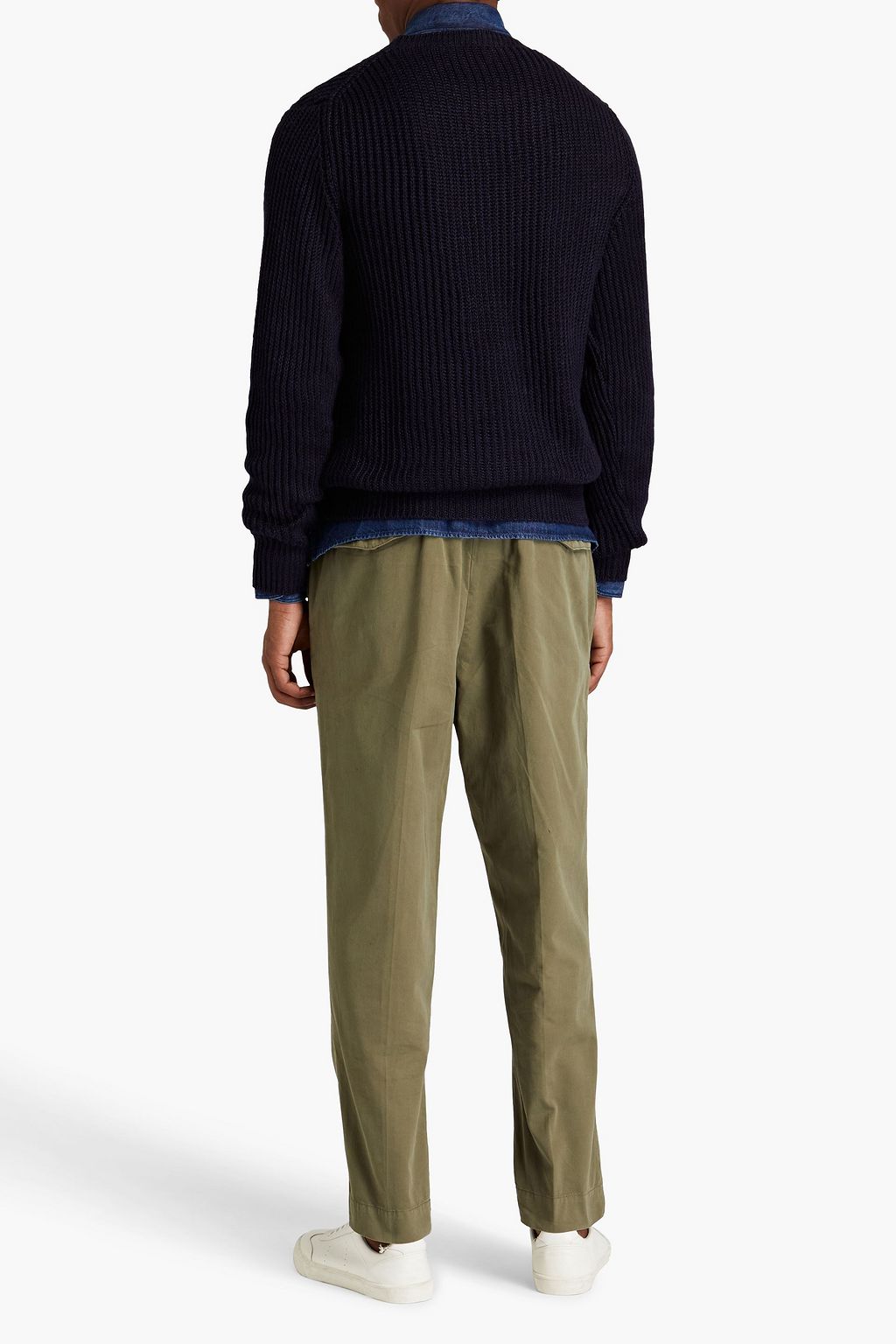 OFFICINE GÉNÉRALE Marco ribbed linen and cotton-blend sweater