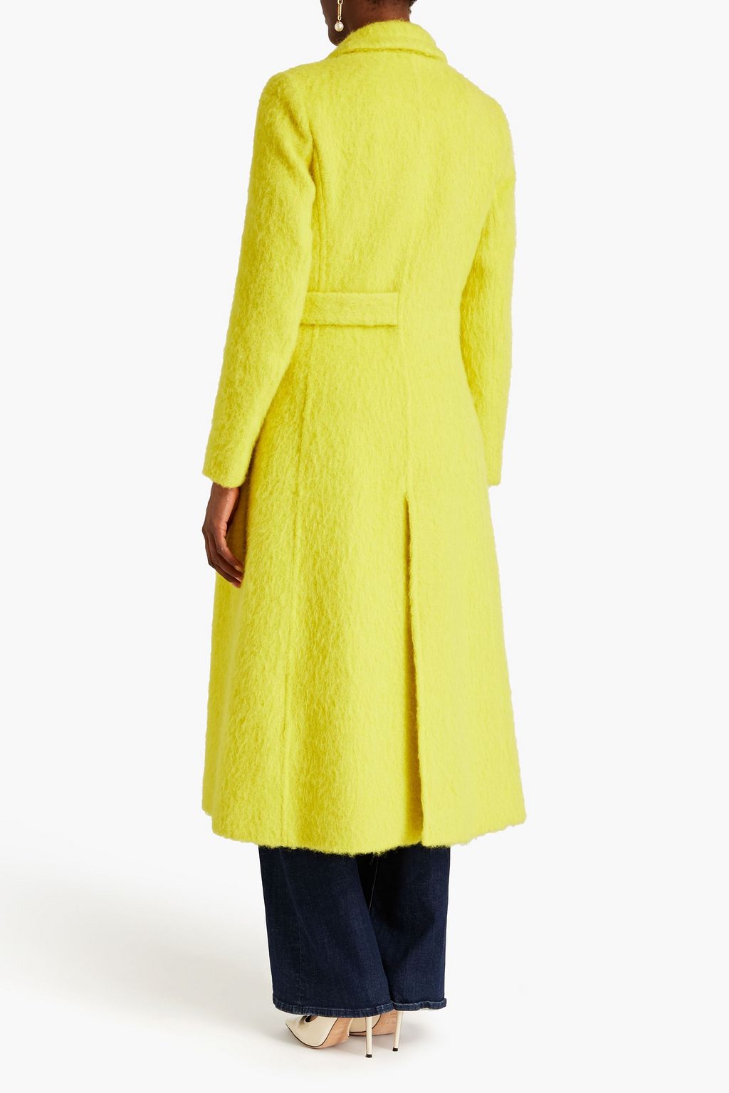OSCAR DE LA RENTA Brushed wool-blend coat
