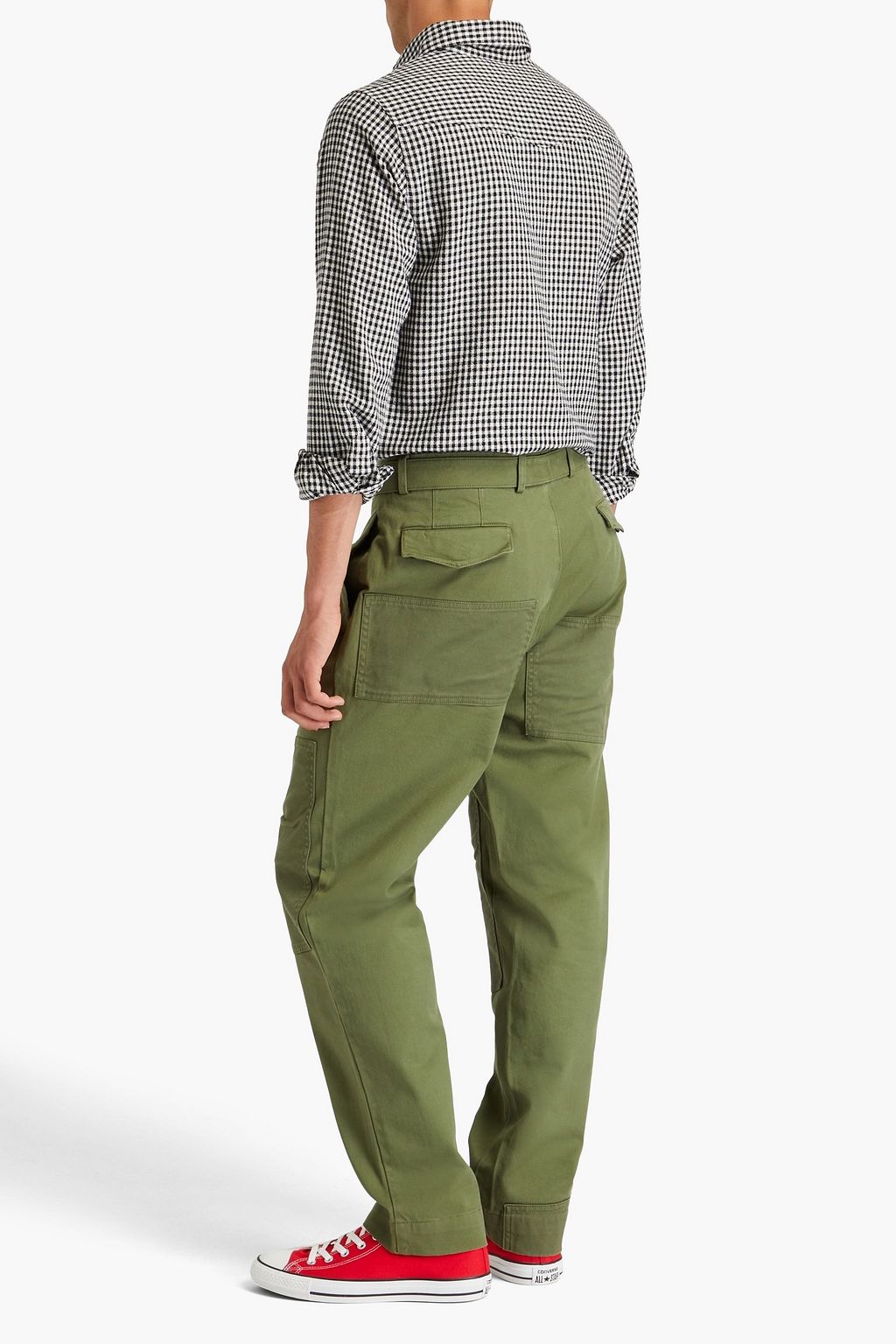 OFFICINE GÉNÉRALE Edouard belted cotton-blend twill pants