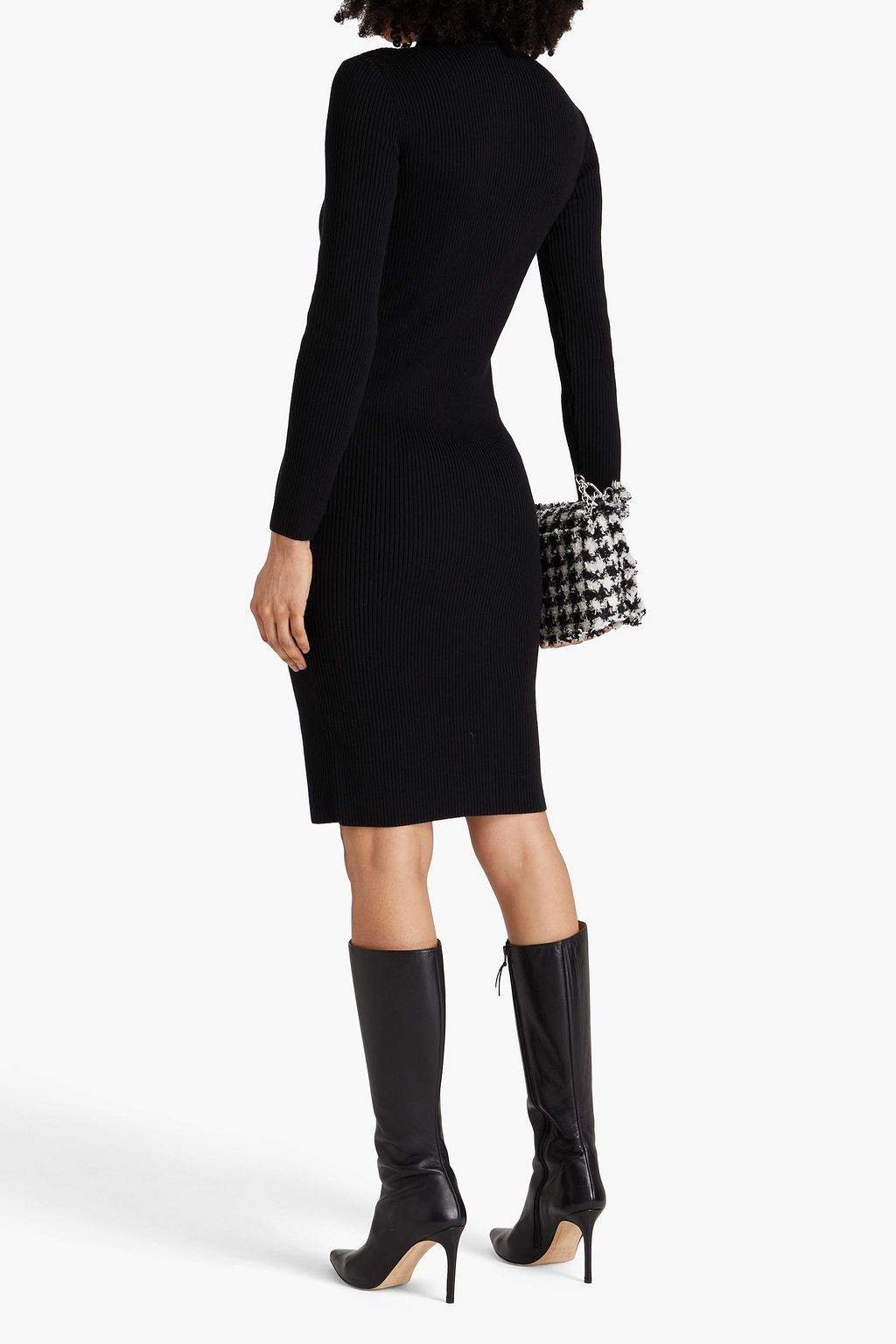 MOSCHINO Kleid aus gerippter Wolle mit Verzierung