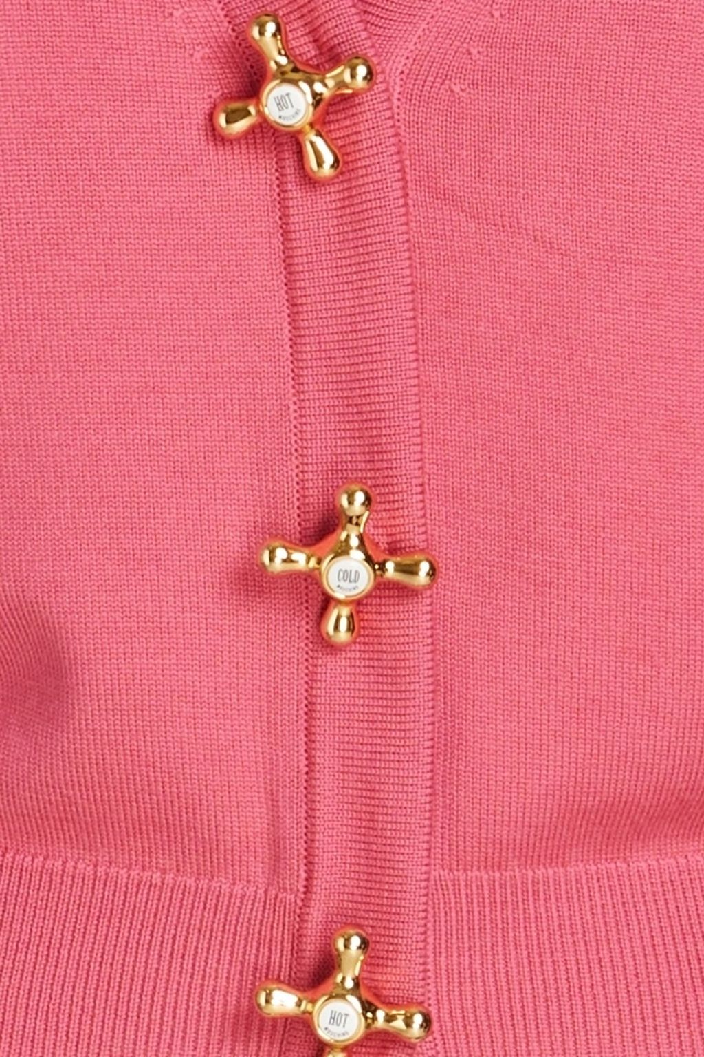 MOSCHINO Button-embellished wool cardigan