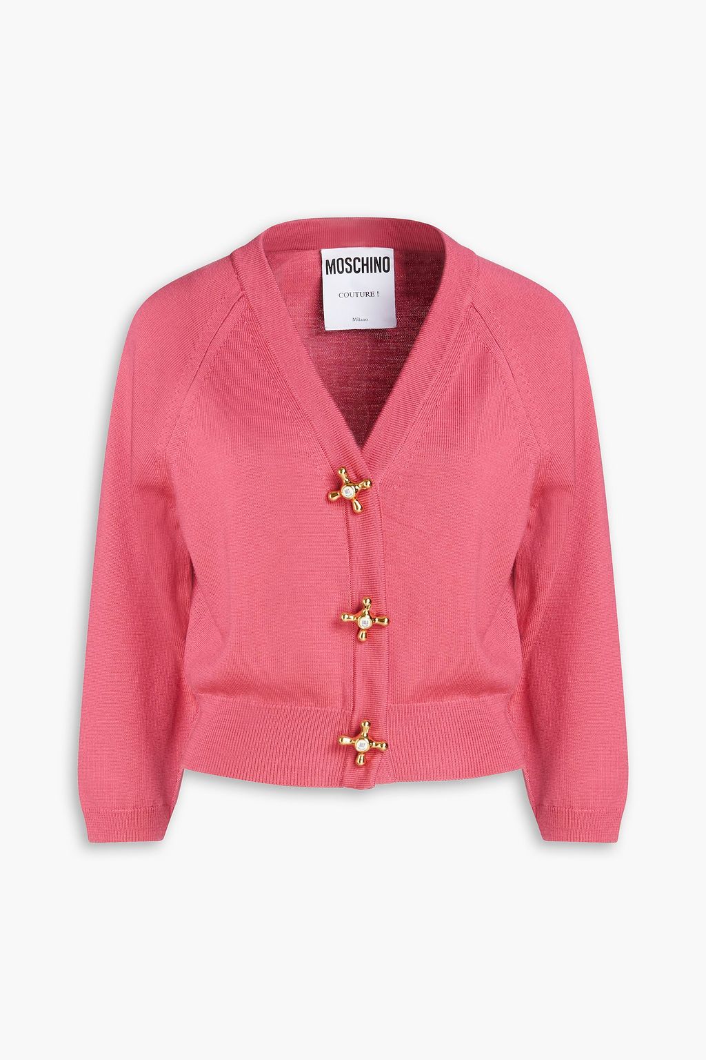 Button embellished wool cardigan