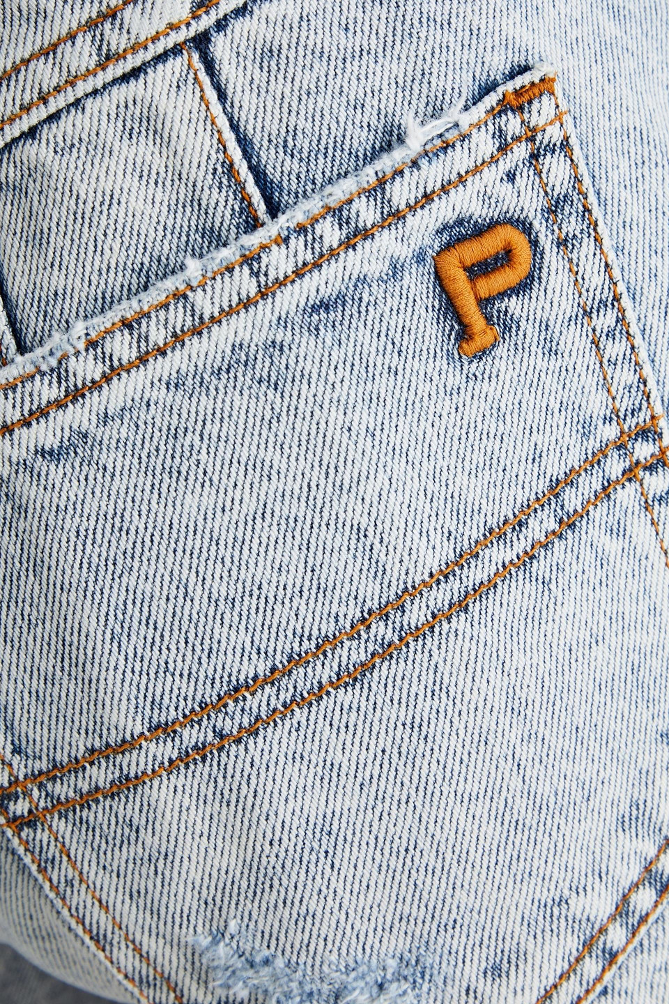 Philosophy Di Lorenzo Serafini Acid-wash Denim Shorts In Light Denim