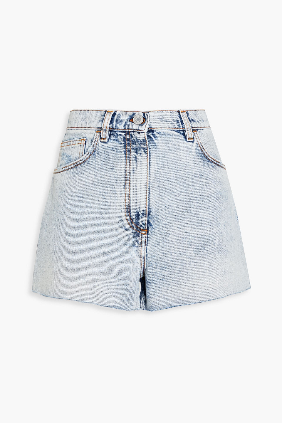 Philosophy Di Lorenzo Serafini Acid-wash Denim Shorts In Light Denim