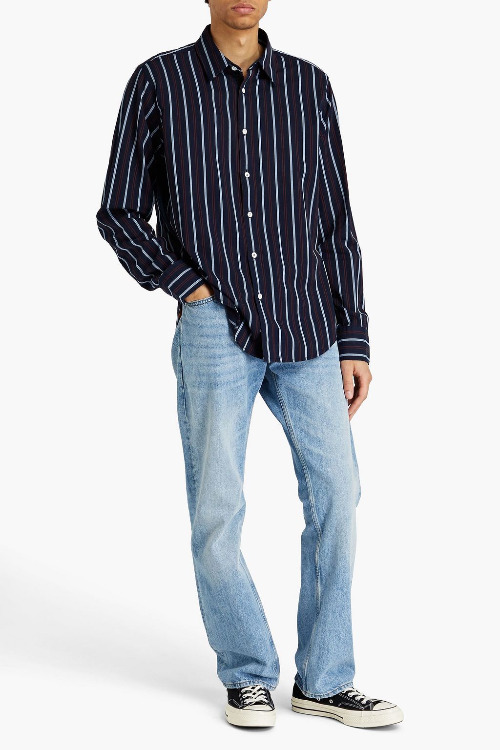 RAG & BONE Hemd aus Baumwoll-Twill mit Streifen