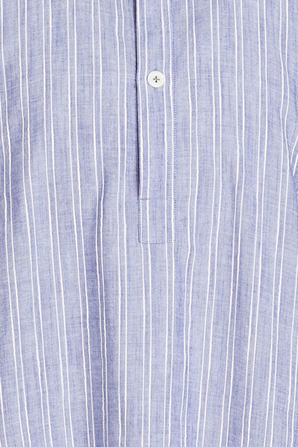 SMR DAYS Embroidered striped cotton-chambray shirt