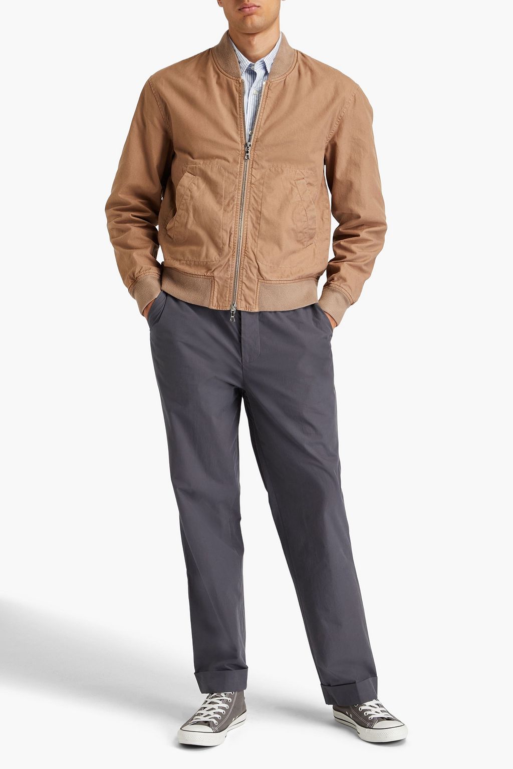 OFFICINE GÉNÉRALE 코튼 트윌 보머 재킷